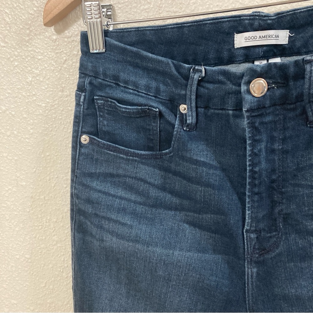 Good American Women’s Good Legs Jeans 8/29 Blue Skinny Jeans High Waist Stretch - Picture 7 of 16